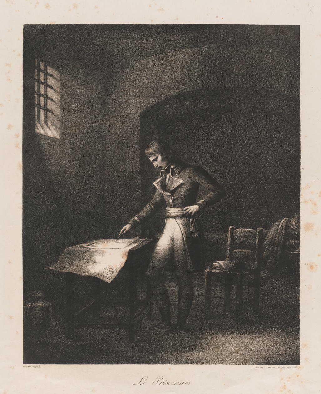 Der Gefangene, frühes 19. Jahrhundert von Charles Etienne Pierre Motte