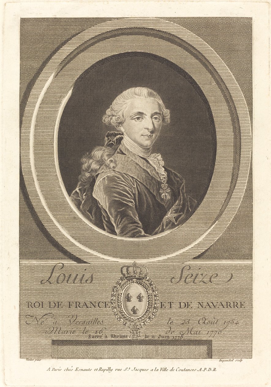 Ludwig XVI., König von Frankreich von Charles Eugene Duponchel