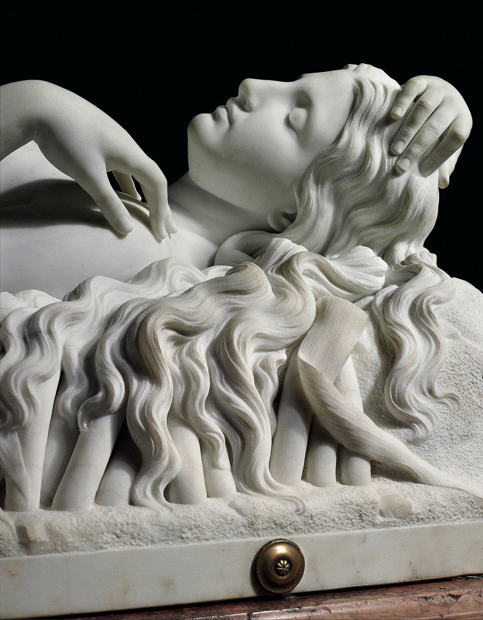 Lebensgroße Figur von Rhodopis auf Sockel, 1862 von Charles Francis Fuller