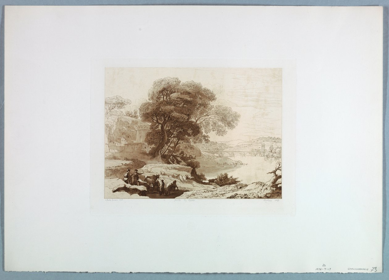 Landschaft (nach Claude Lorraine), 1849 von Charles Francois Daubigny