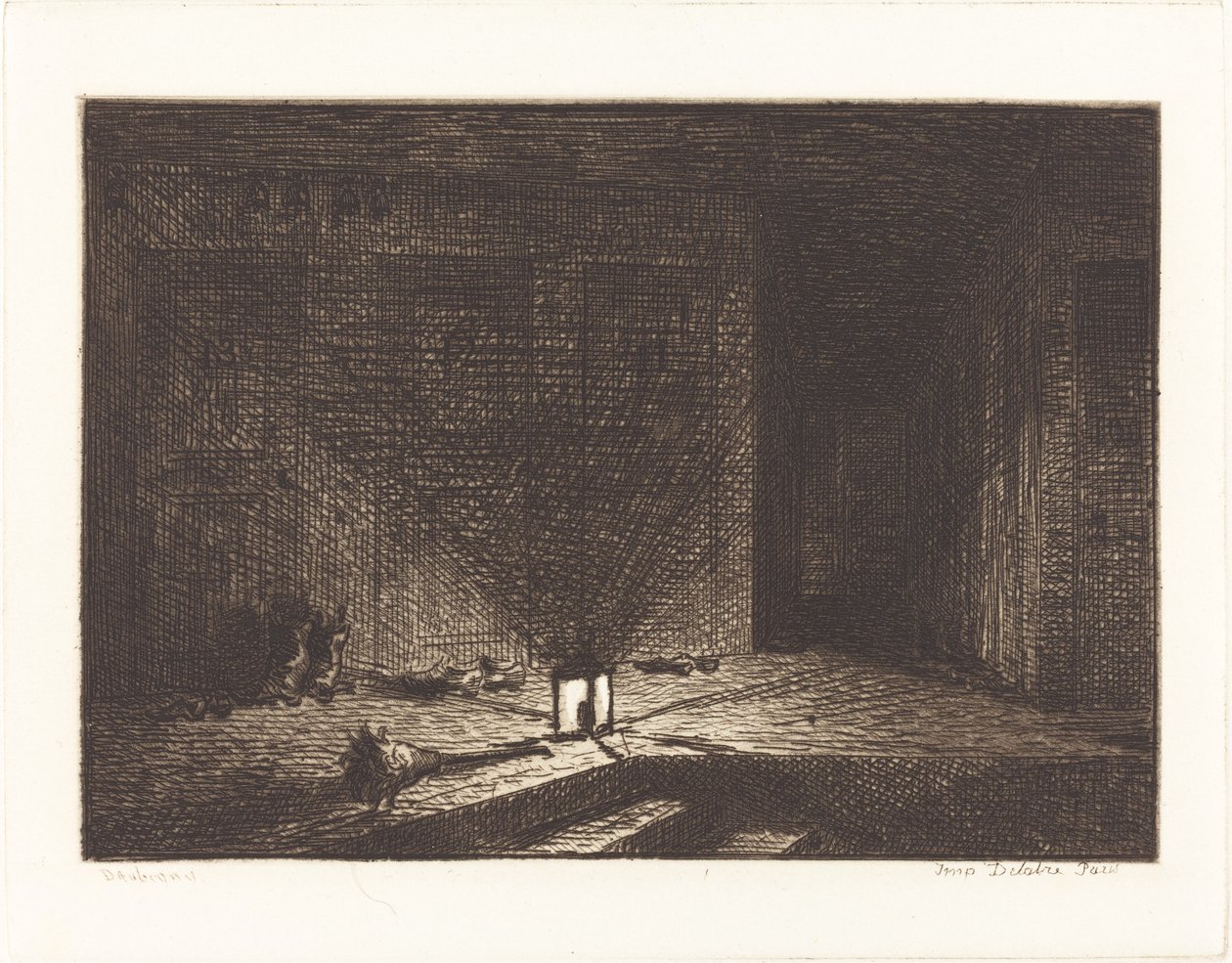 Innenraum eines Gasthauses von Charles Francois Daubigny