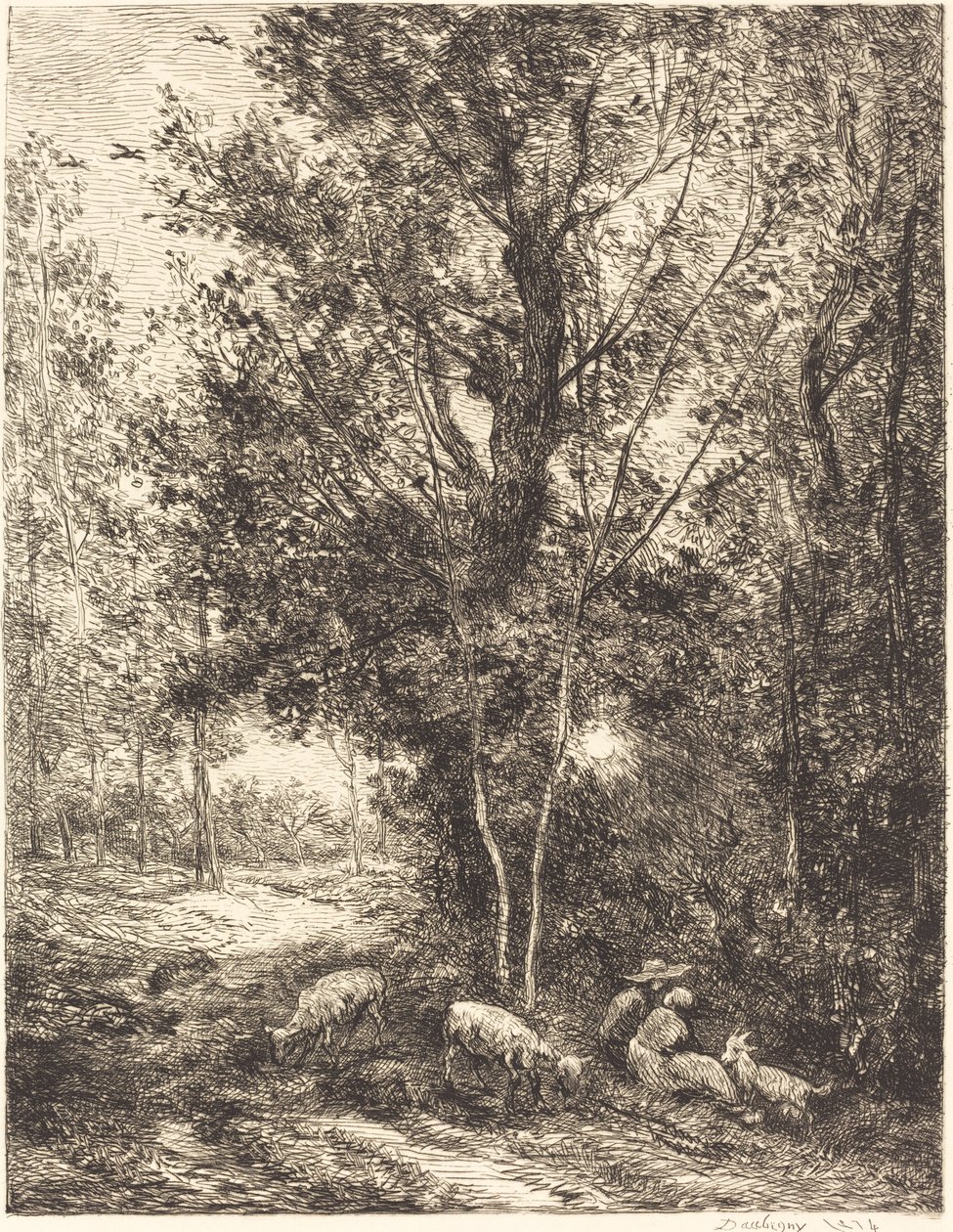 Hirte und Hirtin von Charles Francois Daubigny