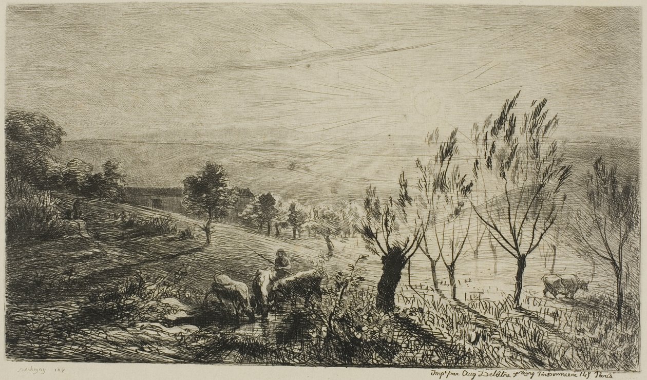 Sonnenaufgang von Charles Francois Daubigny