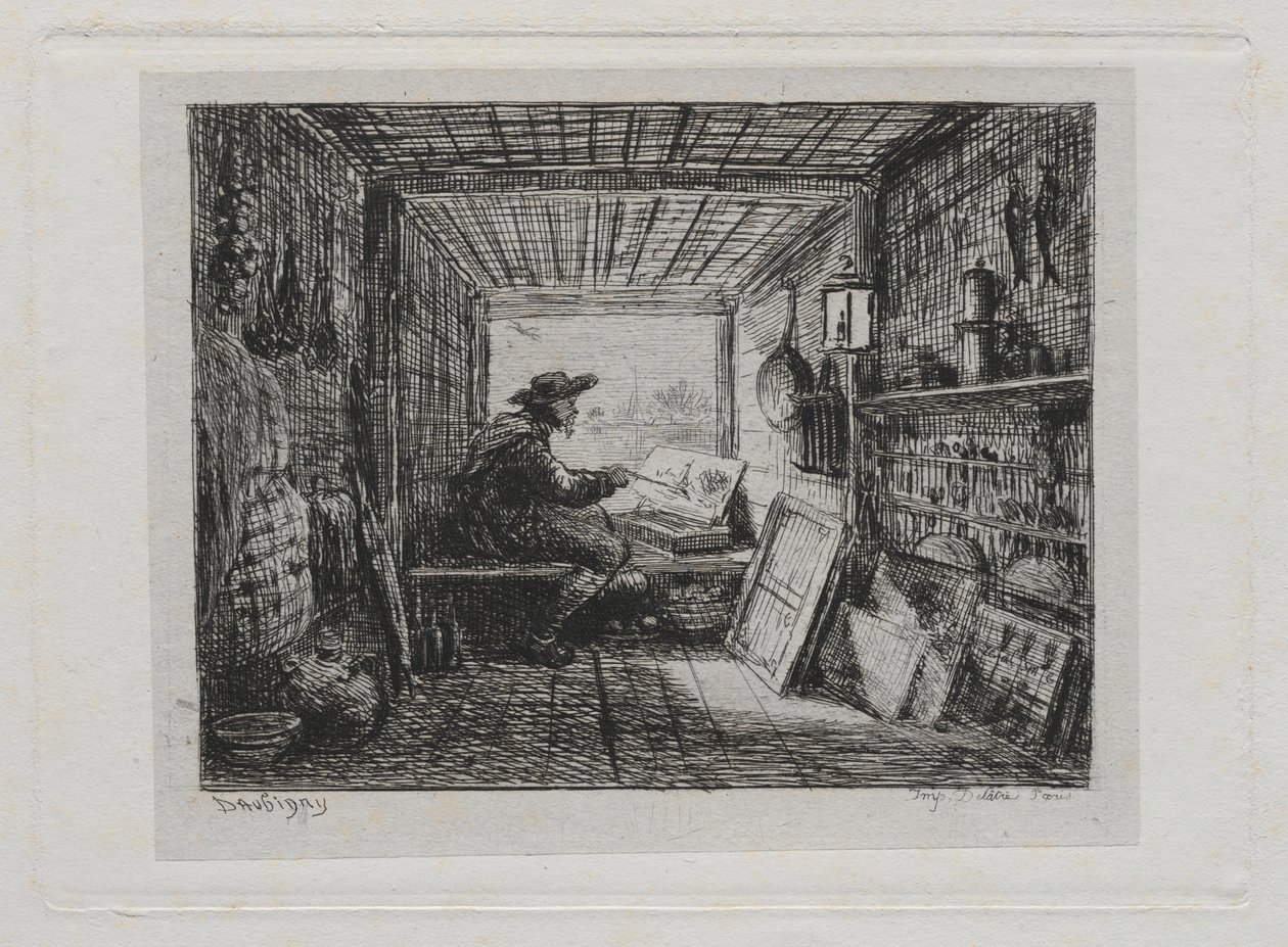 Die Bootsfahrt: Das Atelier auf dem Boot von Charles Francois Daubigny