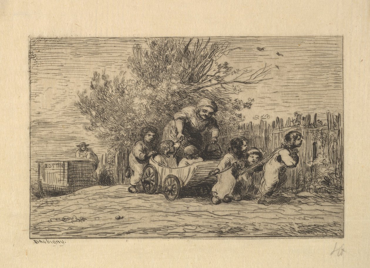 Die Erben des Karrens, 1861 von Charles Francois Daubigny