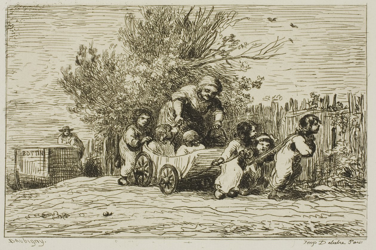 Das Erbe des Wagens (Die Kinder mit dem Wagen) von Charles Francois Daubigny