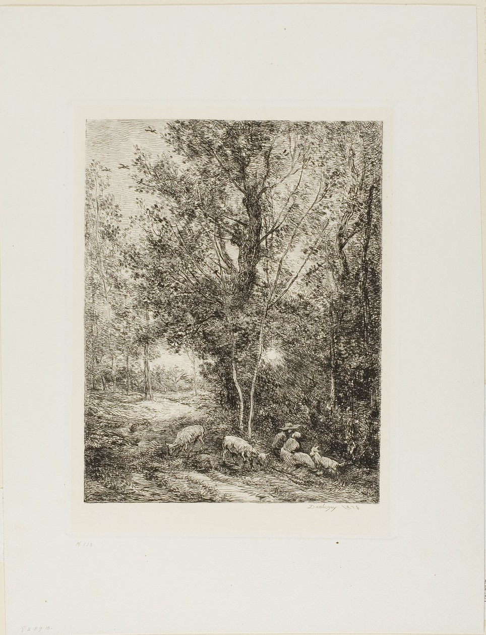 Der Hirte und die Hirtin von Charles Francois Daubigny