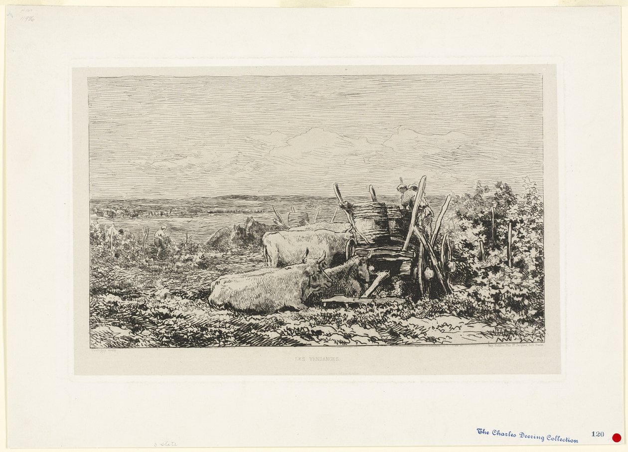 Die Weinlese (Erinnerung an den Morvan) von Charles Francois Daubigny