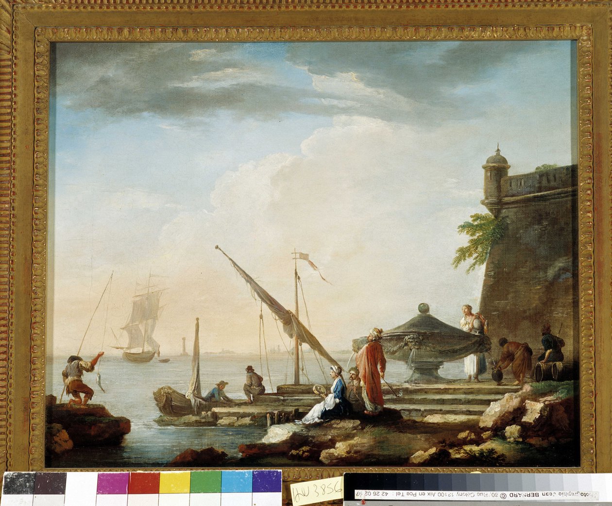 Mittelmeerhafen am Brunnen von Charles François Grenier de Lacroix