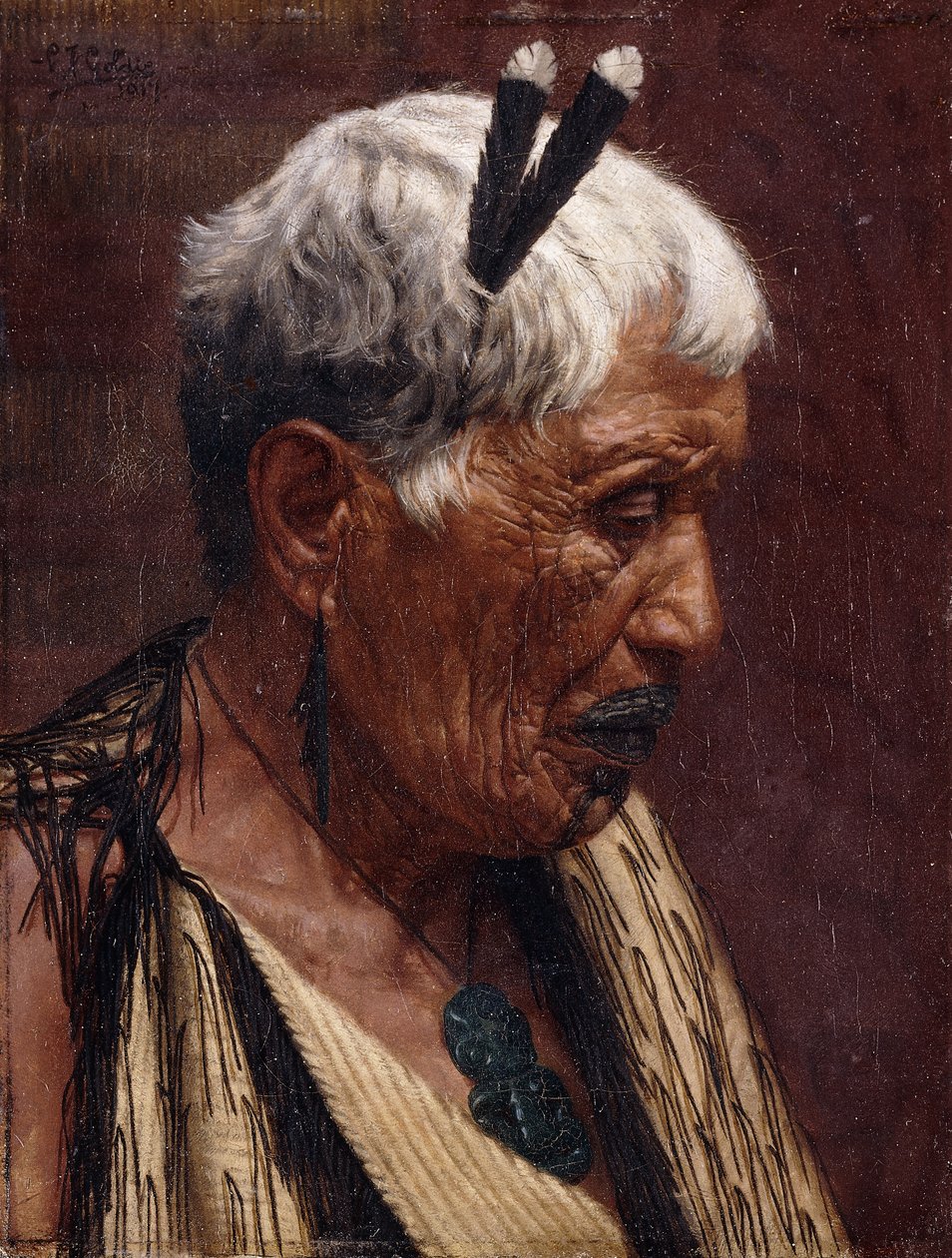 Rückblick - Wiripine Ninia, eine Ngatiawa-Häuptlingsfrau von Charles Frederick Goldie
