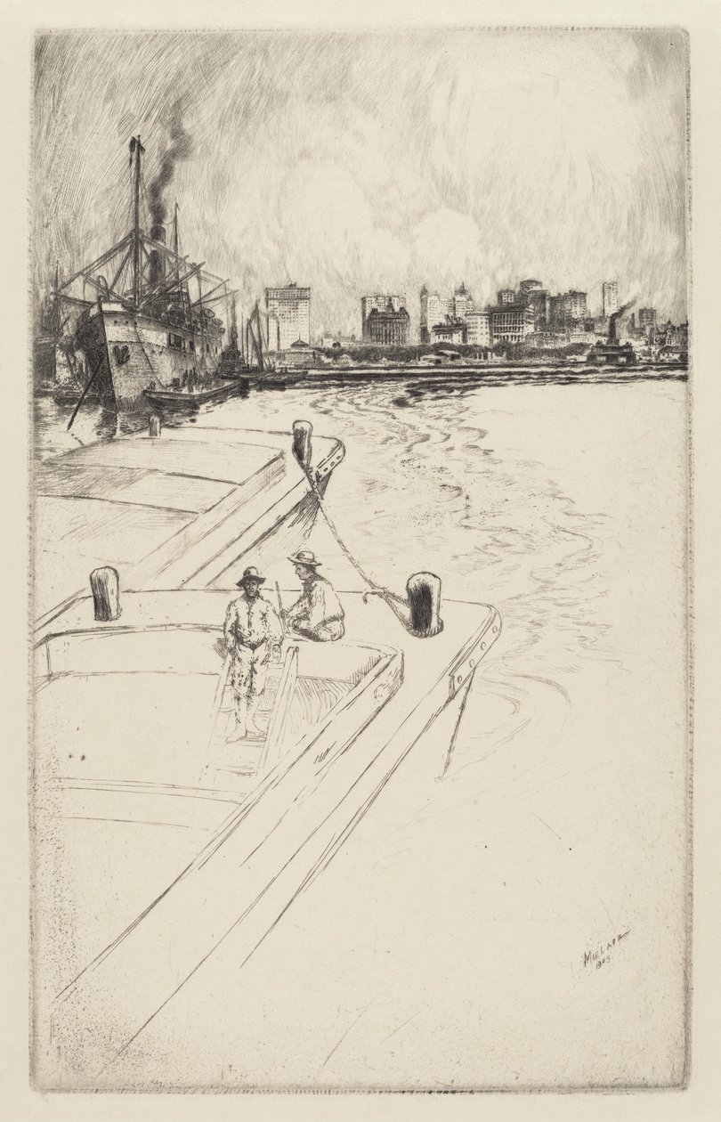New York vom Hafen aus, 1905 von Charles Frederick William Mielatz