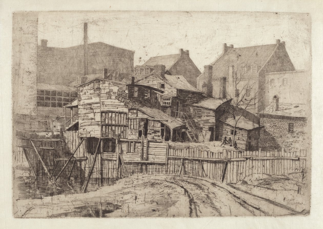 Unbetiteltes Holzhaus in der Stadt, 1880er Jahre von Charles Frederick William Mielatz