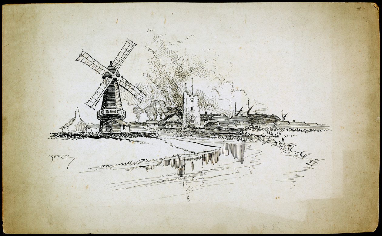 Wellington-Windmühle, Barking, London, 1892-1933 von Charles George Harper
