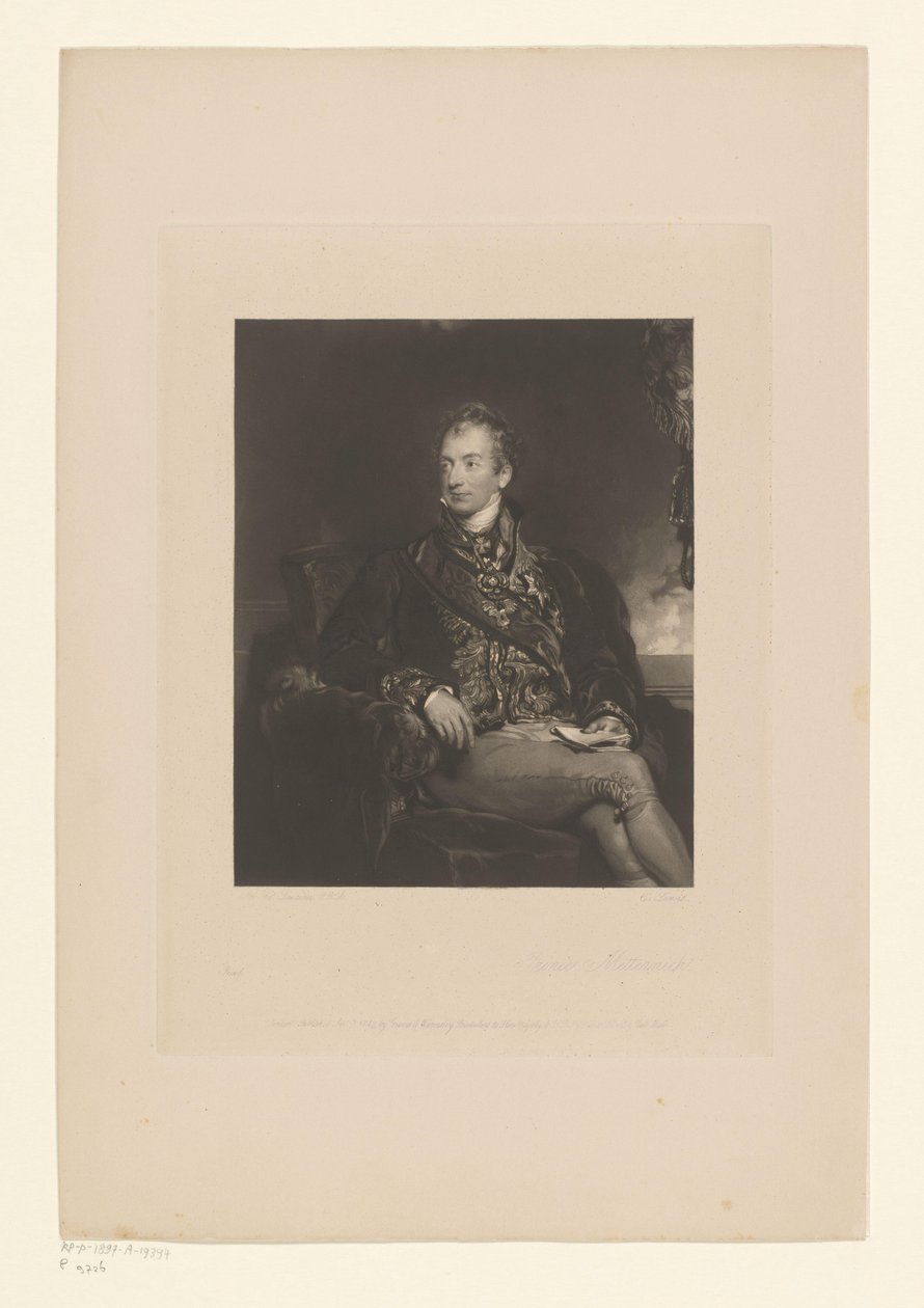 Porträt von Klemens von Metternich von Charles George Lewis