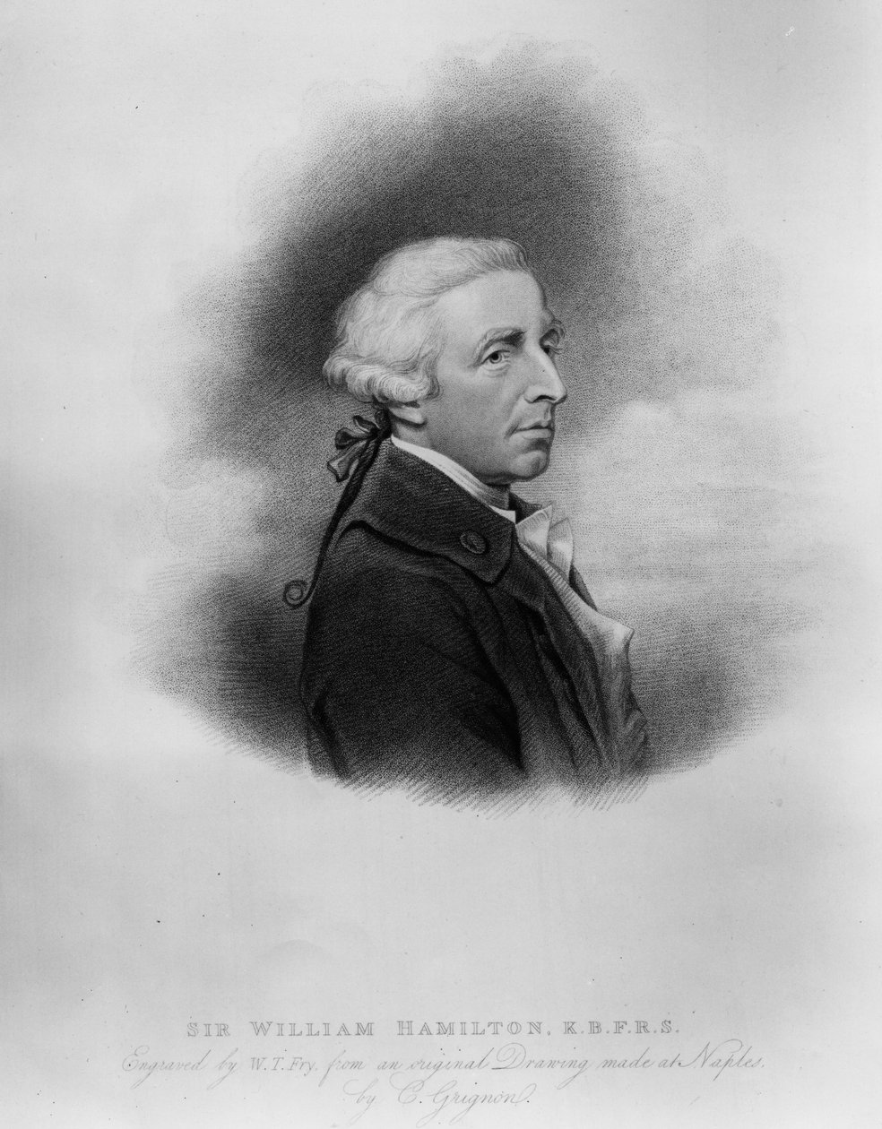 Sir William Hamilton, graviert von William Thomas Fry, 1817 von Charles Grignion