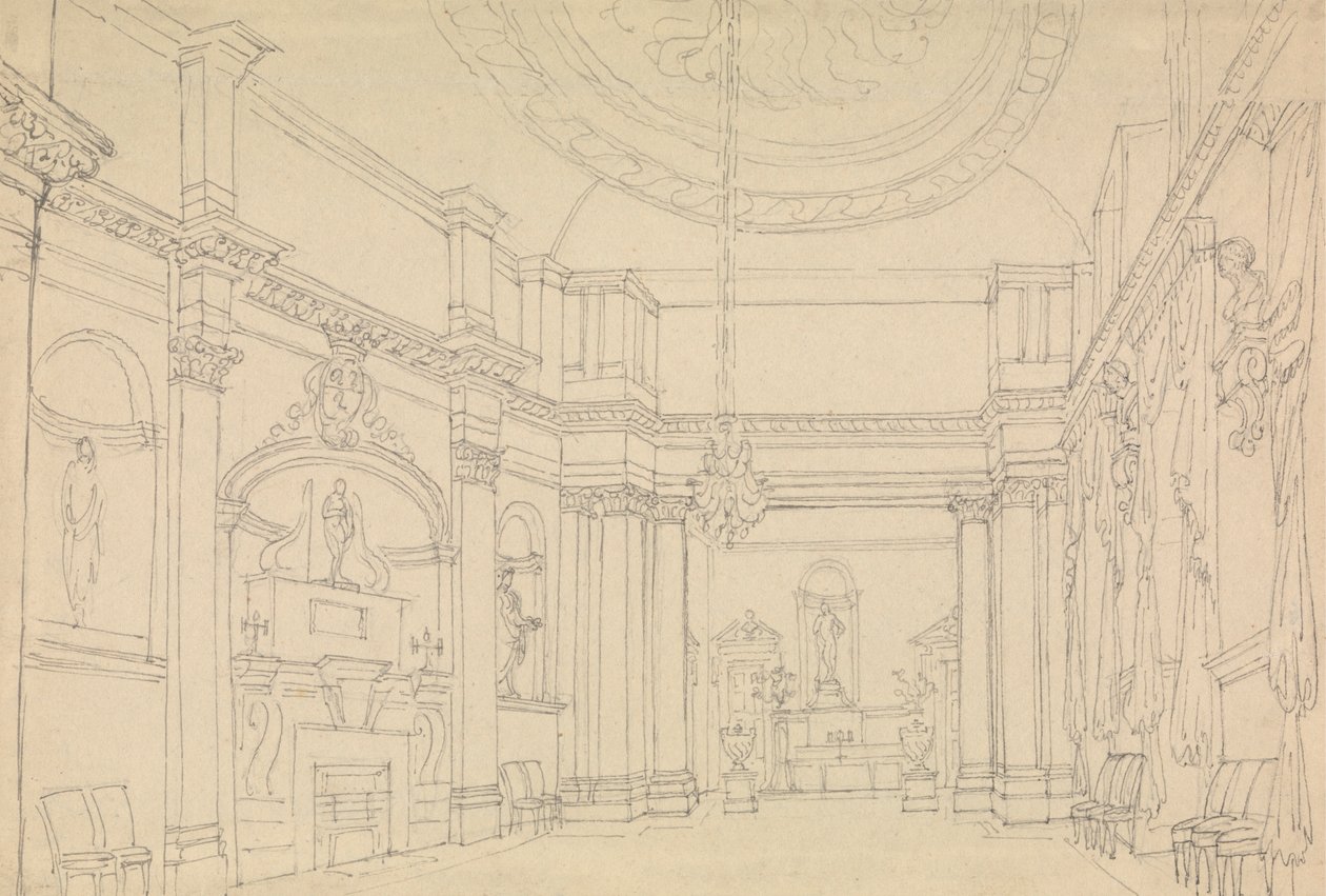 Halle, Easton Neston, Northants von Charles Hamilton Smith