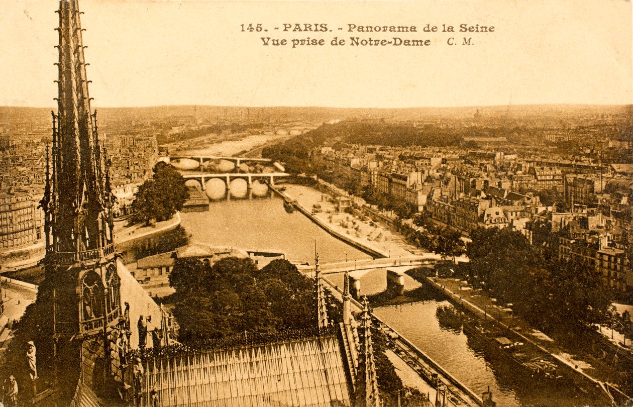 Postkarte/Seine von Notre Dame/Paris/Seine/Ile de France/Frankreich von Augustus Kollner