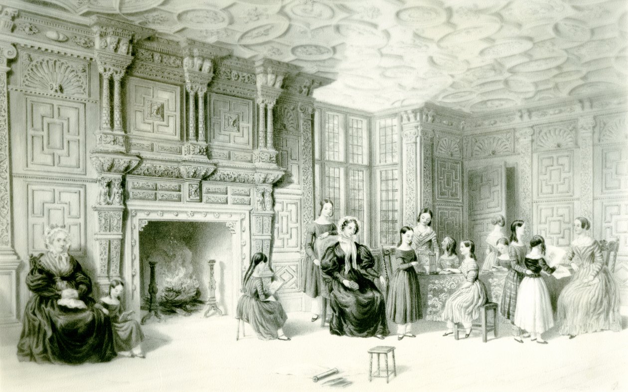 Das Schulzimmer im Campden House, ca. 1840 von Charles James Richardson