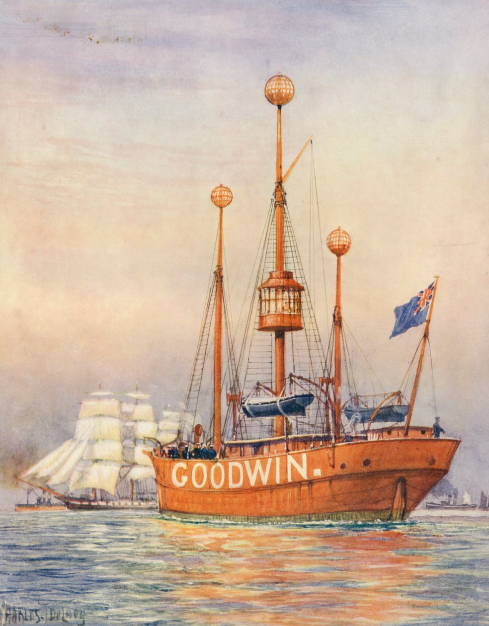 Ein Feuerschiff von Charles John de Lacy
