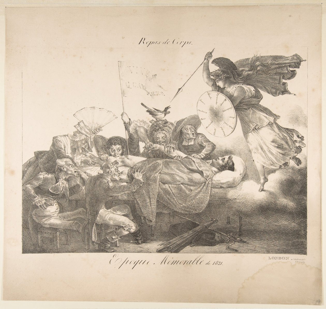 Repas de Corps. Denkwürdige Epoche von 1821, 1821 von Charles Joseph Hullmandel