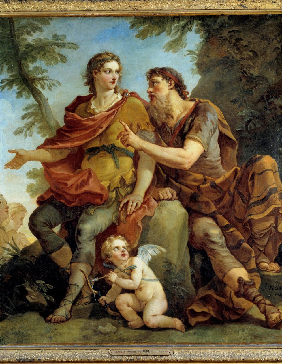 Geschichte von Telemach: Telemach hört auf den Rat von Mentor von Charles Joseph Natoire