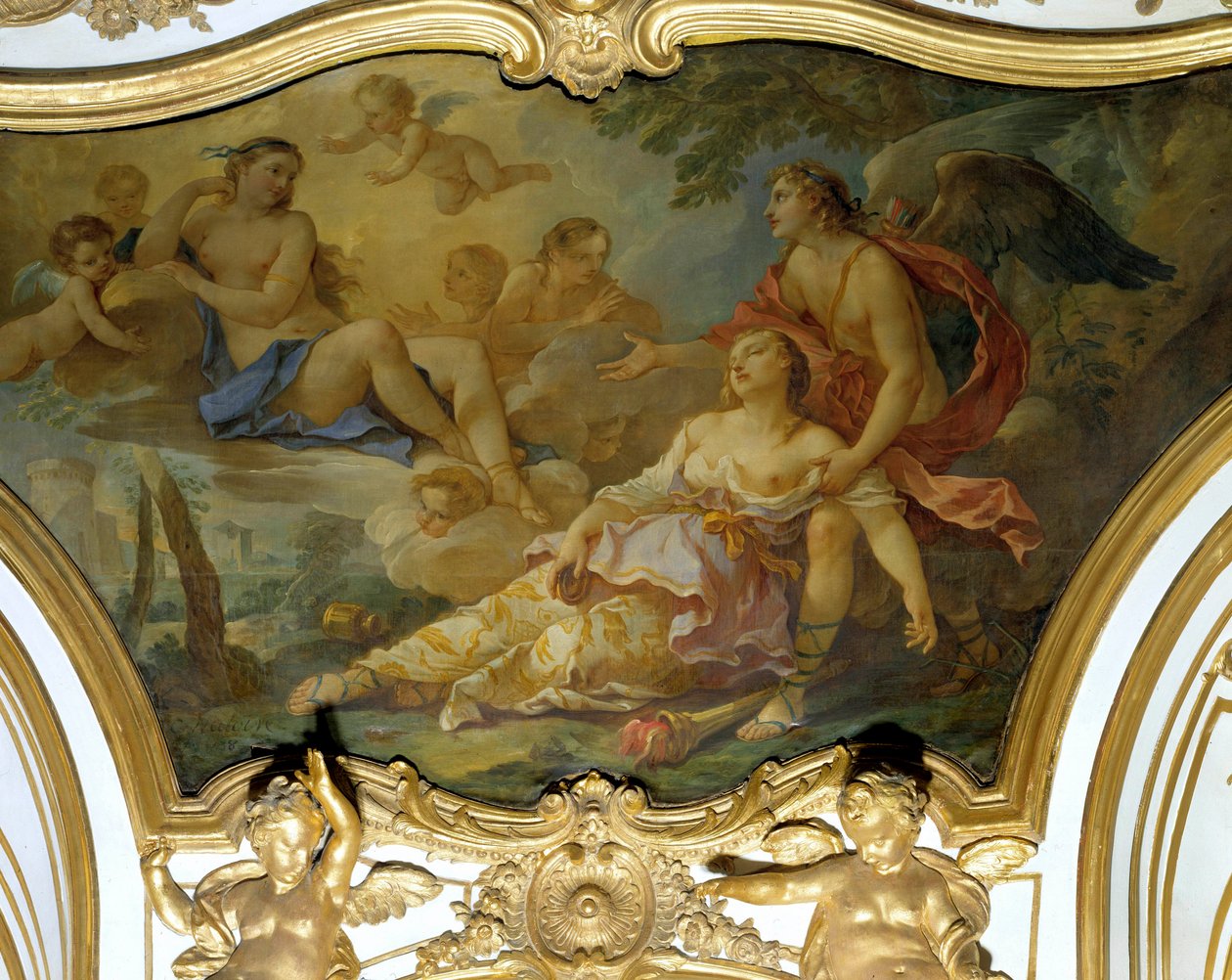 Psyche überwältigt von Angst in der Gegenwart von Venus von Charles Joseph Natoire