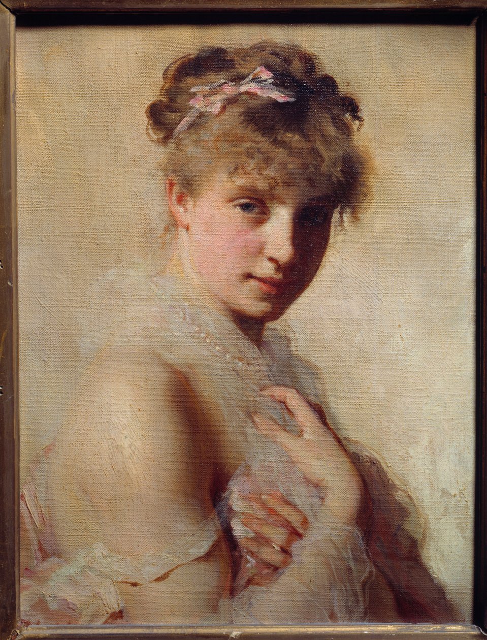 Porträt eines jungen Mädchens. Gemälde von Charles Chaplin (1825-1891) von Charles Joshua Chaplin