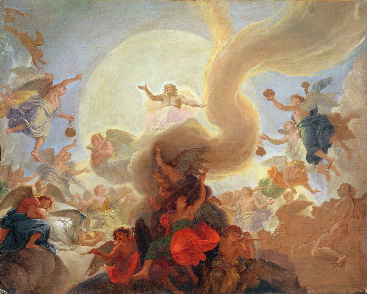Hosanna (Deckenprojekt für die Kapelle von Versailles) von Charles Le Brun