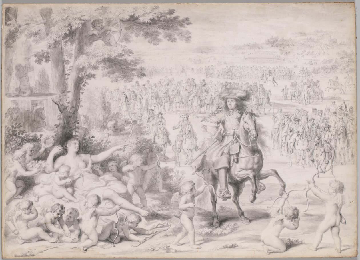 Ludwig XIV. von Venus gefangen, frühe 1670er Jahre von Charles Le Brun