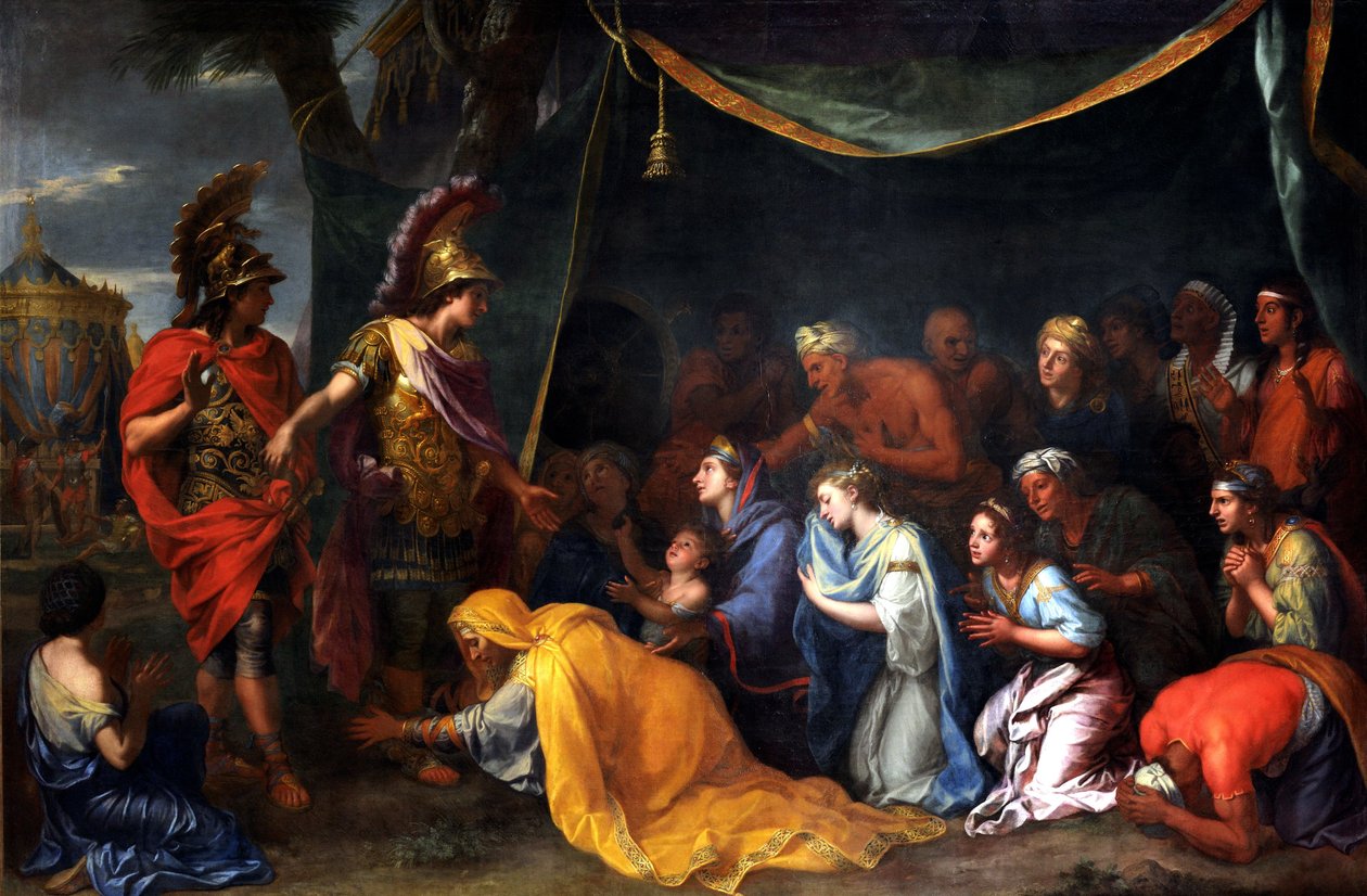 Die Königinnen von Persien zu Füßen Alexanders, auch genannt Das Zelt des Darius, ca. 1660 von Charles Le Brun
