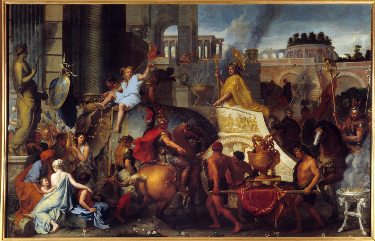 Der Triumph Alexanders oder Einzug Alexanders des Großen in Babylon von Charles Le Brun