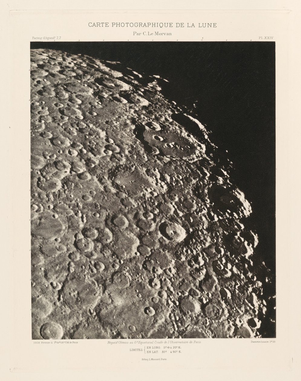 Fotografische Karte des Mondes, Tafel XXIV von Charles le Morvan