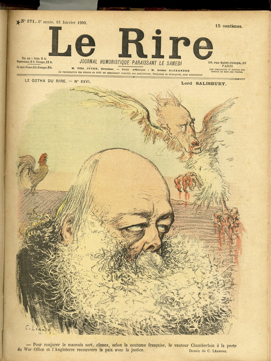 Illustration von Charles Leandre (1862-1934) für das Cover von Le Rire von Charles Leandre