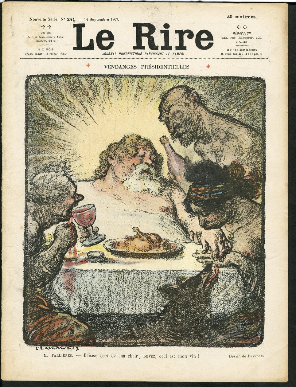 Illustration von Charles Leandre (1862-1934) für das Cover von Le Rire von Charles Leandre