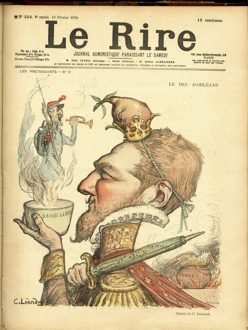 Illustration von Charles Leandre (1862-1934) für das Cover von Le Rire von Charles Leandre