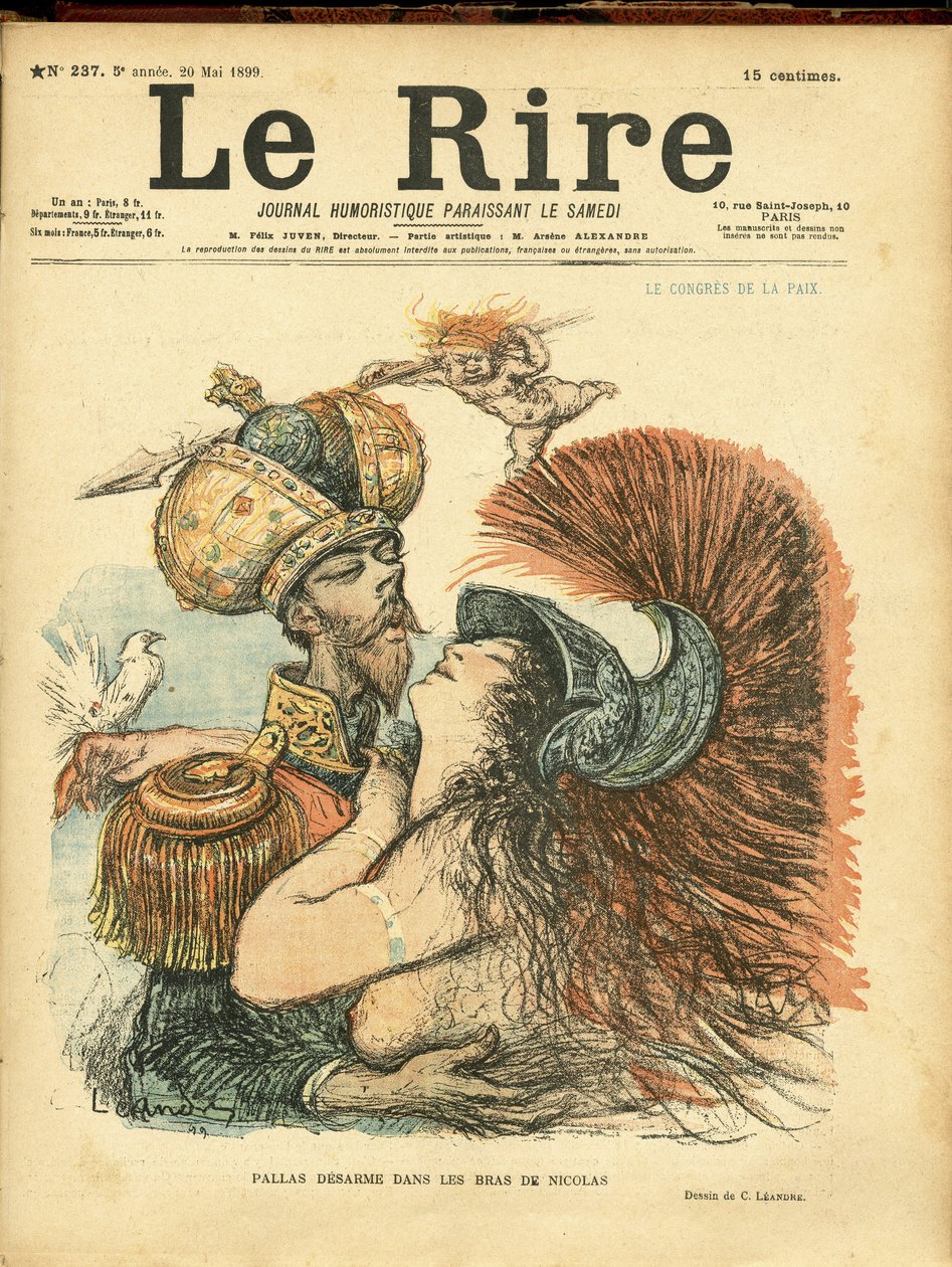 Illustration von Charles Léandre (1862-1934) für das Titelblatt von Le Rire von Charles Leandre