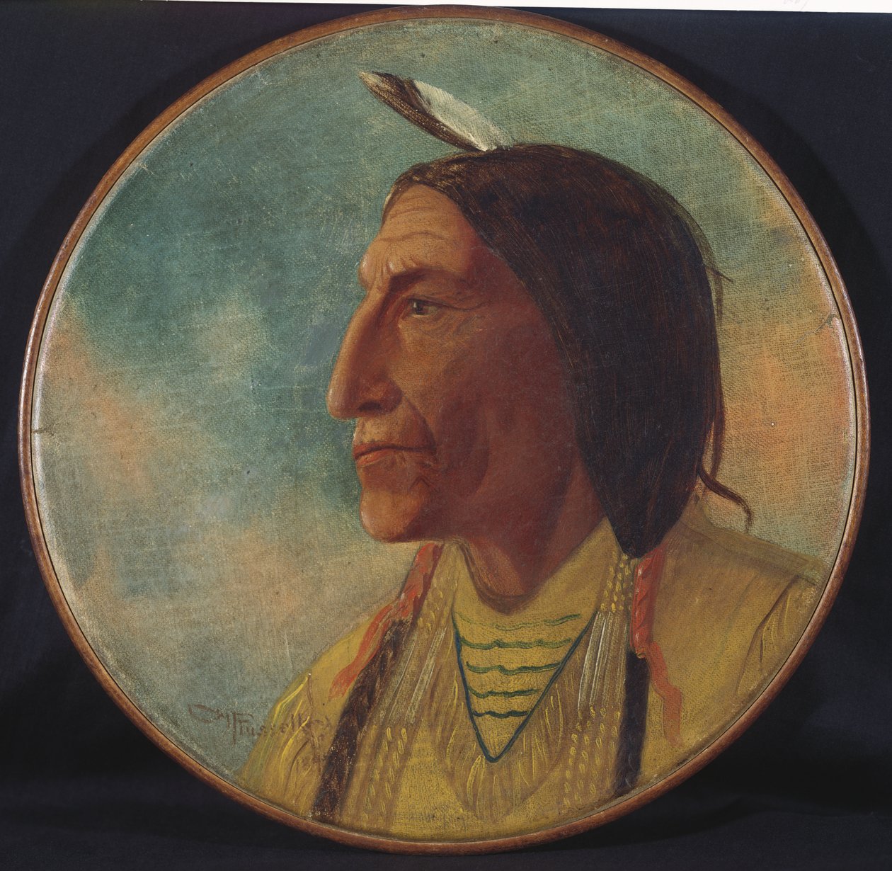 Porträt von Häuptling Wolf Robe, 1892 von Charles Marion Russell