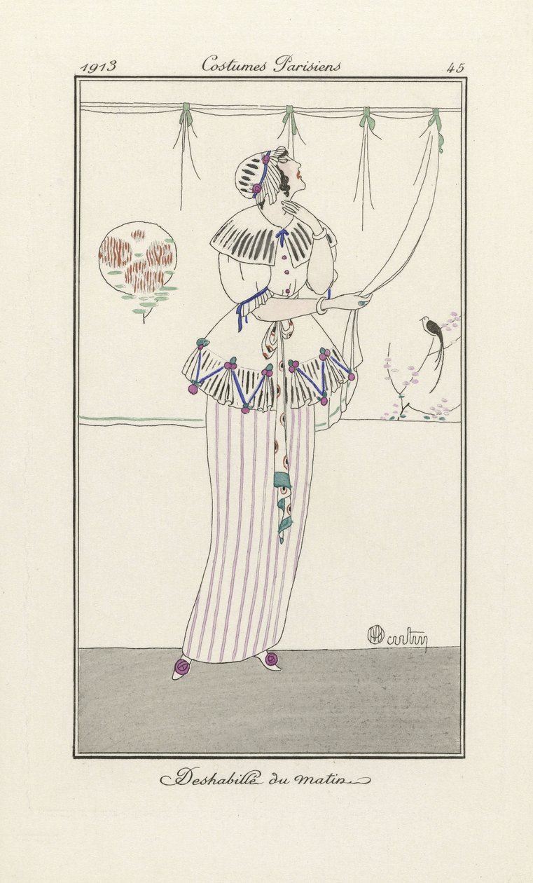 Déshabillé du matin, aus Costumes Parisiens, veröffentlicht 1913 von Charles Martin