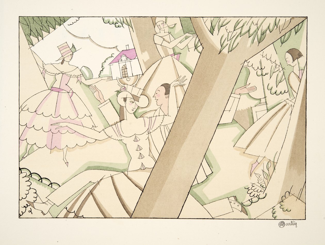Les Quatre Coins, aus Sports & Divertissements, veröffentlicht 1914 von Charles Martin