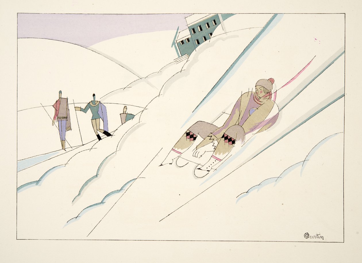 Traineau, aus Sports & Divertissements, veröffentlicht 1914 von Charles Martin