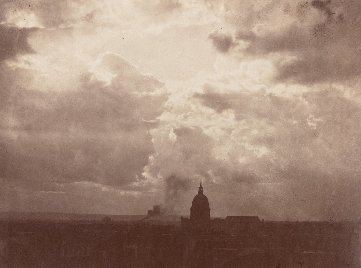 Wolkenstudie über dem Pantheon, Paris von Charles Marville