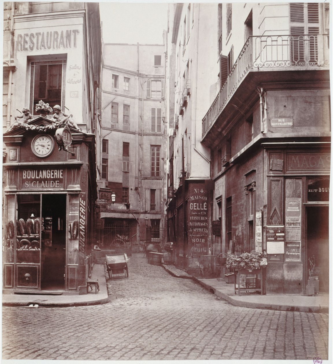 Impasse St. Claude, von der Rue St. Sauveur, Paris, zwischen 185878