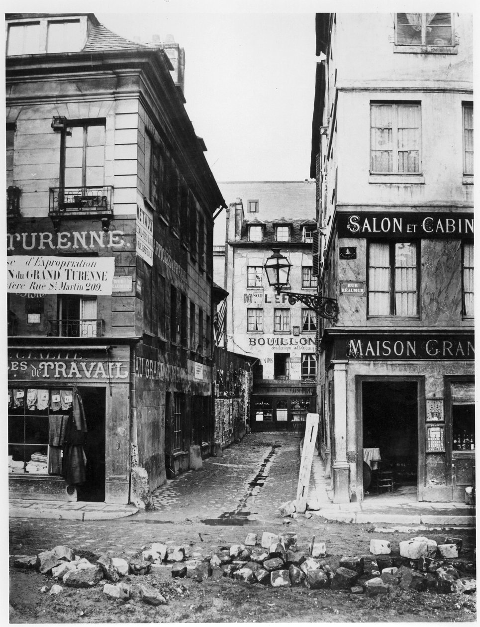 Paris 4 rue de Breteuil, Blick von der rue Reaumur zur rue Vaucanson, 1858-78 von Charles Marville