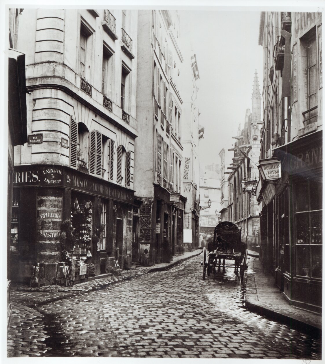 Rue Saint-Severin, von der Rue de la Harpe, Paris, 1858-78 von Charles Marville
