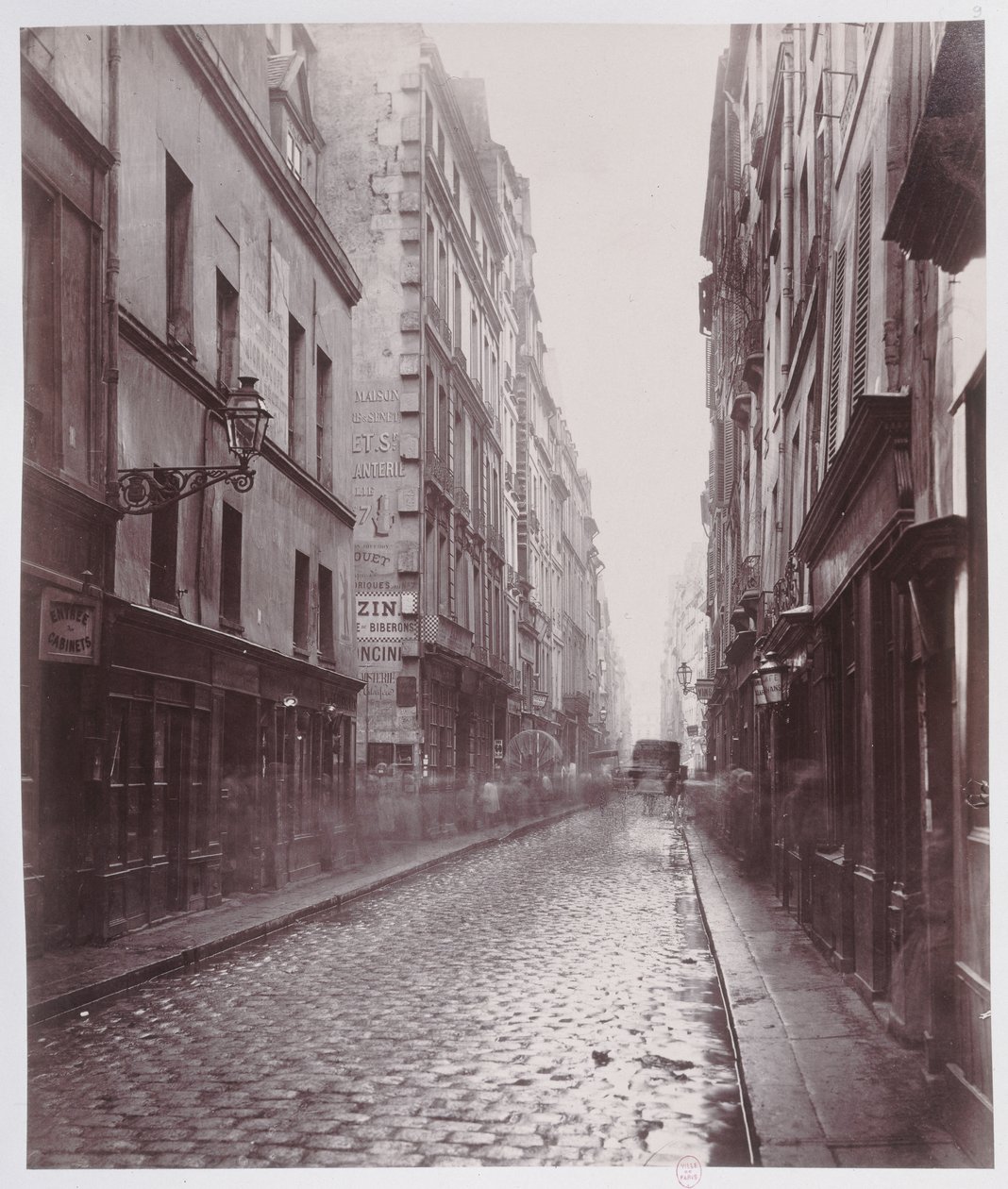 Rue de Gravilliers, von der rue du Temple, Paris, 1858-78 von Charles Marville