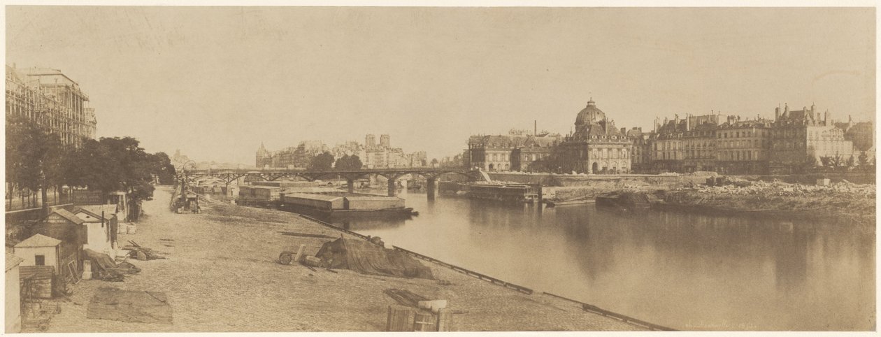 Die Seine vom Pont du Carrousel in Richtung Notre Dame von Charles Marville