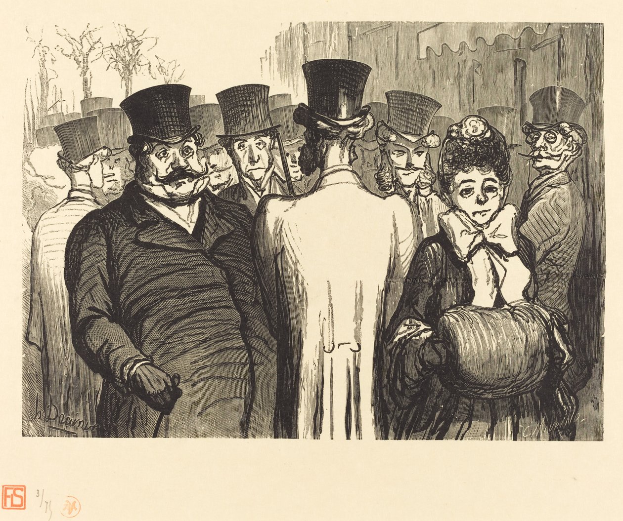 Der Boulevard des Italieners von Charles Maurand after Honoré Daumier