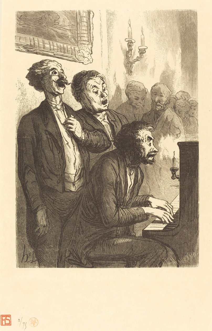 Die Salon-Sänger von Charles Maurand after Honoré Daumier