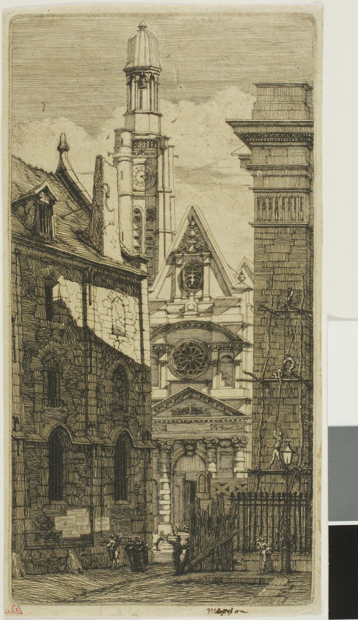 Kirche St. Etienne du Mont, Paris von Charles Meryon