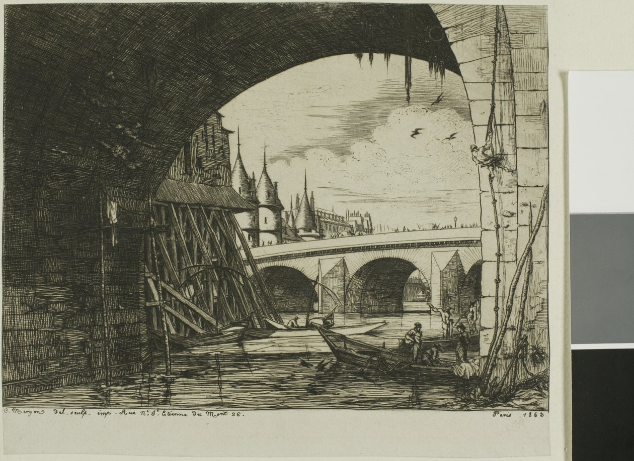 Die Arche der Pont Notre-Dame von Charles Meryon